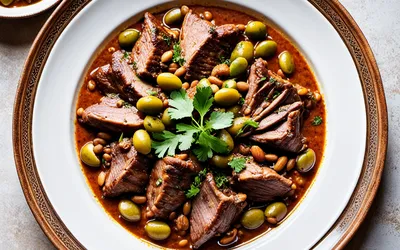 Recette facile de tajine d'agneau aux fèves - Plat mijoté marocain