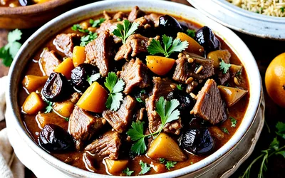 Tajine d'agneau aux fruits secs et herbes fraîches : recette marocaine savoureuse
