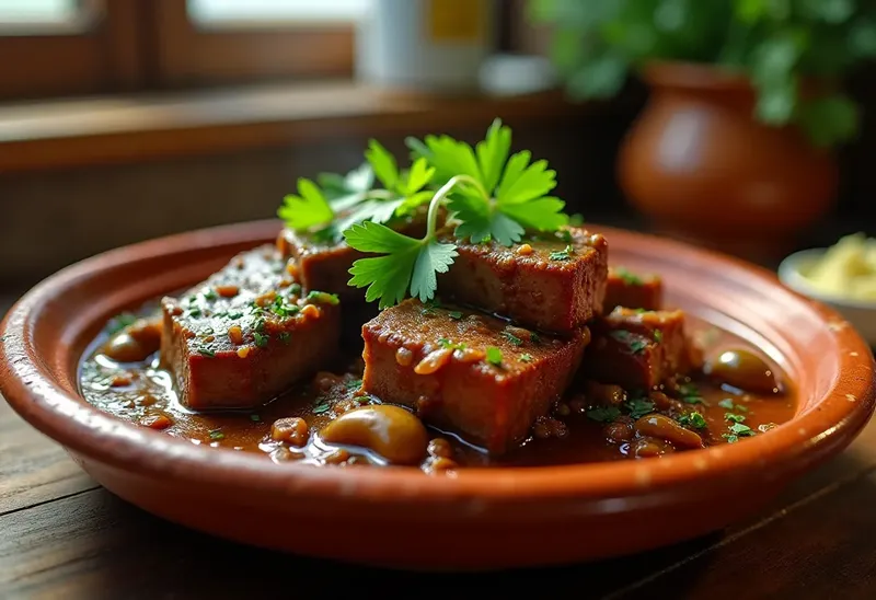 Tajine d'agneau fondant aux olives et miel parfumé