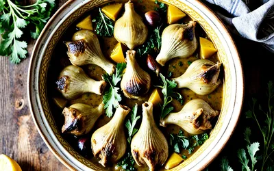 Recette facile de tajine de pintade aux citrons confits et figues fraîches
