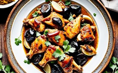 Recette Tajine de Poulet aux Pruneaux - Plat Marocain Traditionnel