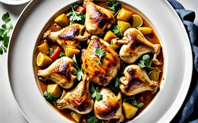 Recette facile de tajine de poulet aux fonds d'artichauts parfumés