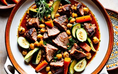Recette traditionnelle de tajine marocain à l'agneau facile et savoureuse