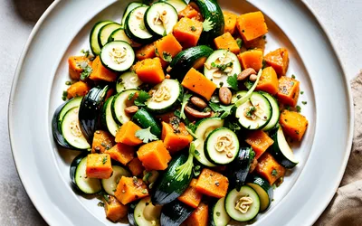 Recette facile de tajine de courgettes, patates douces et raisins secs