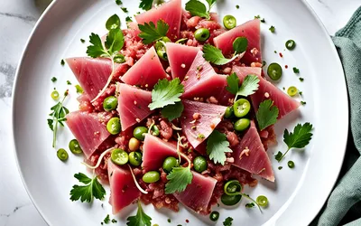 Recette facile de tartare de thon frais - entrée légère et savoureuse