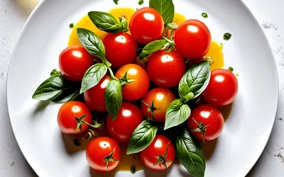 Recette facile de tartare de tomates cerises au basilic, frais et léger