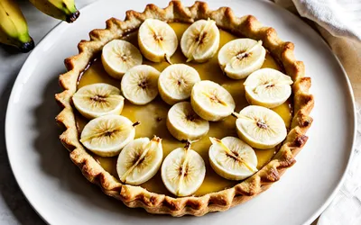 Recette facile de tarte à la banane sans beurre, légère et gourmande