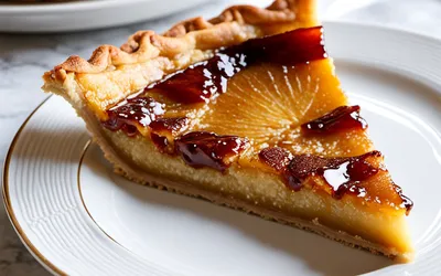 Recette facile de tarte à la crème brûlée parfumée à l'amande