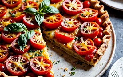 Recette facile de tarte à la tomate et à la moutarde maison