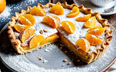 Recette facile de tarte amandine à l'orange, dessert fruité et gourmand