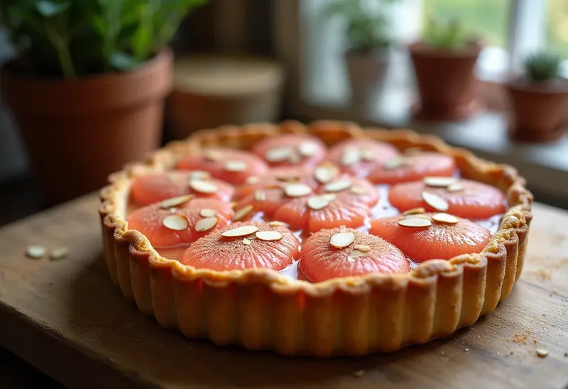 Tarte amandine au pamplemousse : dessert fruité et gourmand
