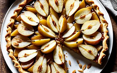 Recette facile de tarte amandine aux poires fondantes