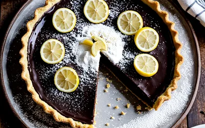 Recette facile de tarte au citron avec pâte sablée au chocolat