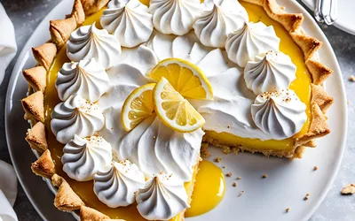 Recette facile de tarte au citron meringuée et poudre d'amande