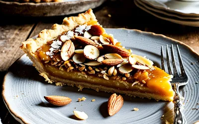 Recette facile de tarte au miel et amandes fondante et gourmande