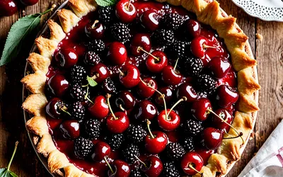 Recette facile de tarte aux cerises et extrait d'amande amère