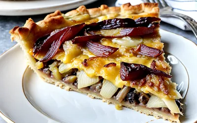 Recette facile de tarte aux oignons fondante et savoureuse