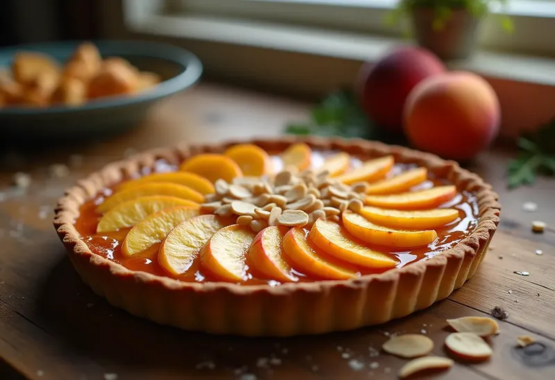 Tarte aux pêches fondante de Manon : recette gourmande et facile