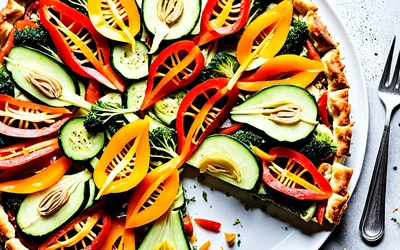 Recette facile de tarte aux petits légumes colorés et croustillante