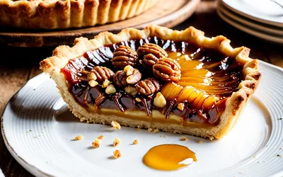 Recette facile de tarte aux pignons de pin parfumée à la vanille et au miel