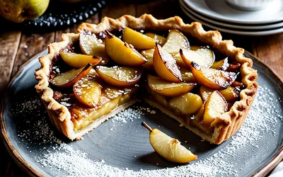 Recette facile de tarte aux poires caramélisées fondante et gourmande