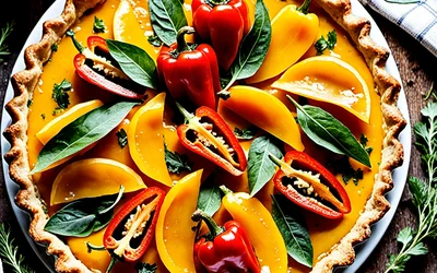 Recette facile de tarte aux poivrons fondante et colorée