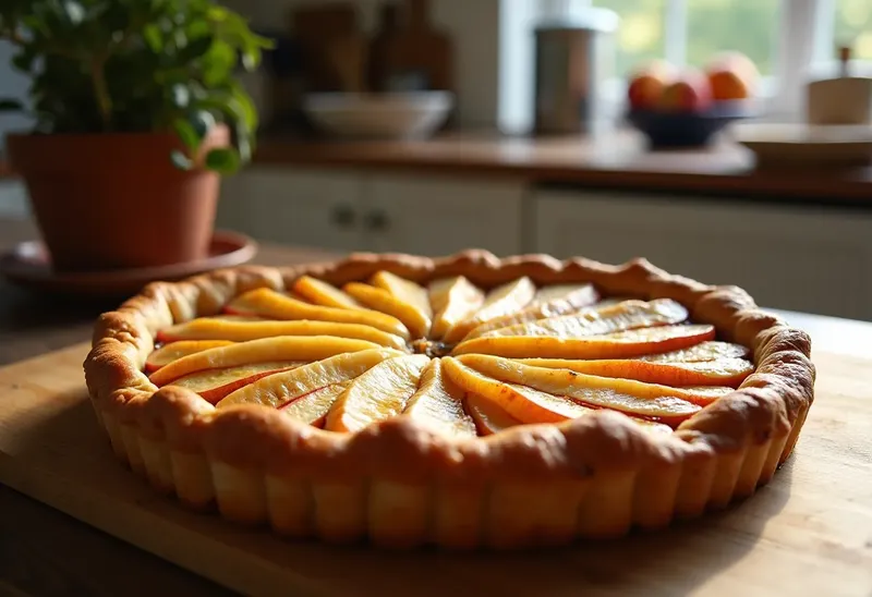 Tarte aux pommes et bananes fondantes