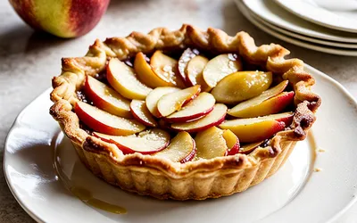 Recette légère de tarte aux pommes pour une personne - dessert sain et gourmand