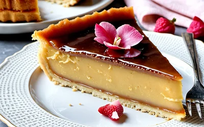 Recette facile de tarte aux pralines roses façon flan onctueux