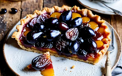 Recette facile de tarte aux prunes et miel, dessert gourmand