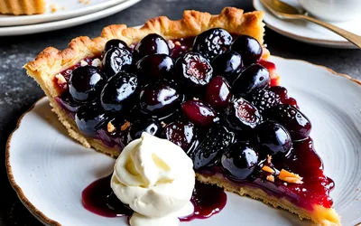 Recette facile de tarte aux prunes et sirop de cassis - dessert fruité
