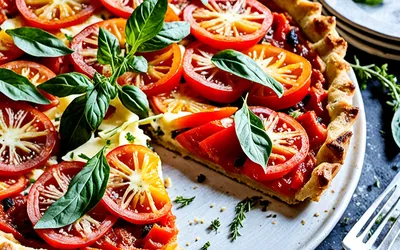 Recette facile de tarte aux tomates fraîches et moutarde à l'ancienne