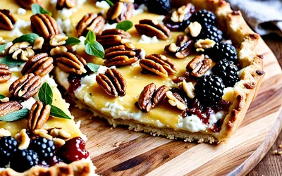 Recette facile de Tarte Cyrano au fromage de chèvre et miel