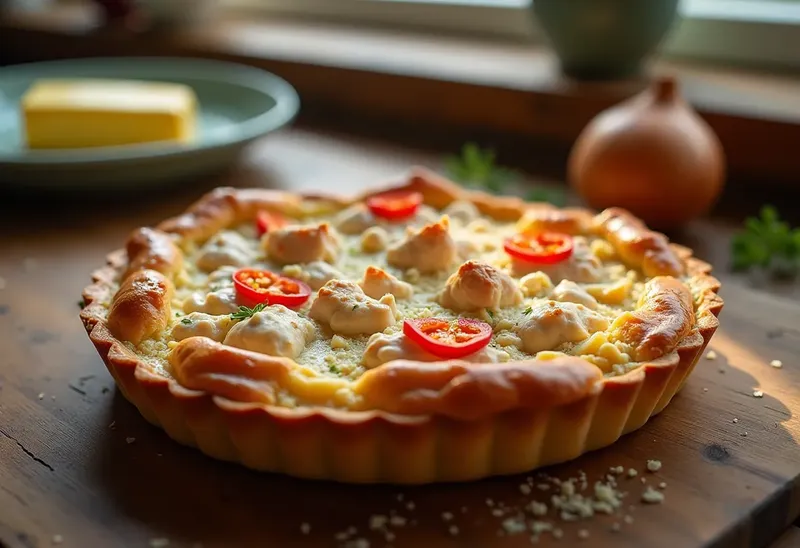 Tarte épicée au crabe fraîche et savoureuse