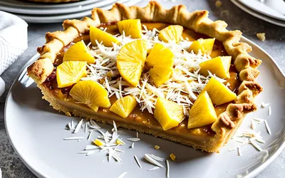 Recette facile de tarte exotique ananas noix de coco créole