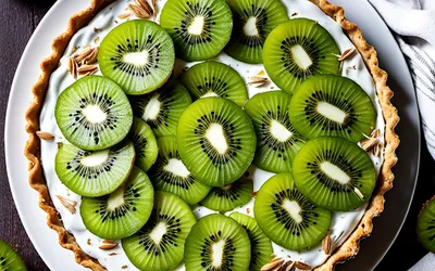 Recette facile de tarte exotique aux kiwis et noix de coco