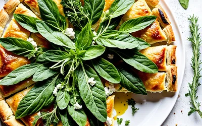 Recette facile de tarte feuilletée au chèvre fondant et herbes fraîches