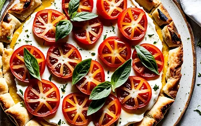 Recette facile de tarte fine à la tomate et fromage de chèvre