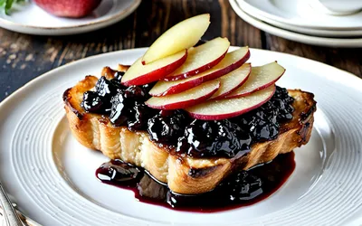 Recette facile de tarte fine au boudin noir et compote de pommes