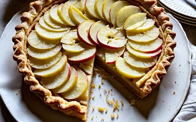 Recette facile de tarte fine aux pommes râpées et citron