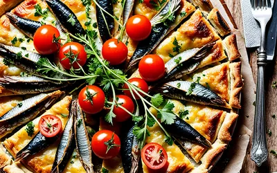 Tarte fine croustillante aux filets de sardine : recette facile et rapide