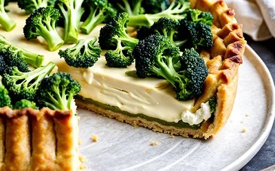 Recette facile de tarte au camembert et brocolis fondante