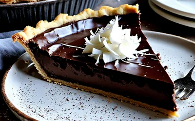 Recette facile de tarte fondante au chocolat et noix de coco