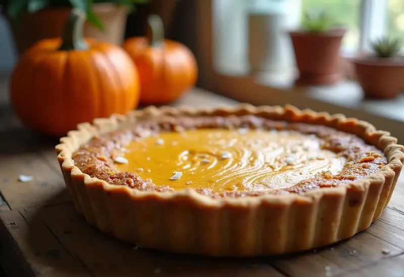Tarte Fondante au Potiron et Noix de Coco