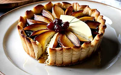 Recette facile de tarte aux endives caramélisées et camembert fondant