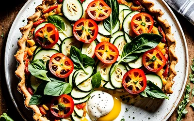 Recette facile de tarte fondante aux légumes du potager
