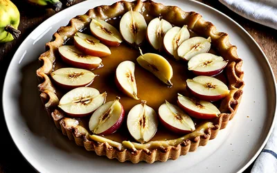 Image de la recette Tarte fondante aux pommes et bananes caramélisées
