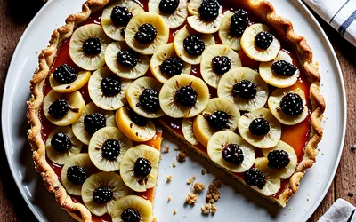 Recette facile de tarte à la banane et raisins secs, dessert gourmand