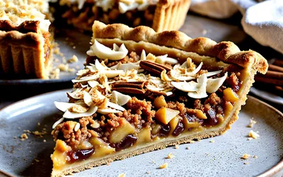 Recette facile de tarte à la noix de coco et aux épices douces