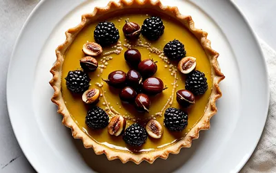 Recette facile de tarte au foie gras et châtaignes caramélisées